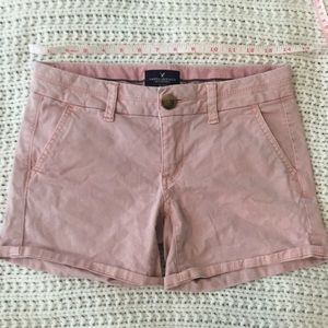 Pink American eagle shorts, midi length